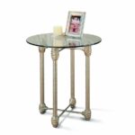 end tables simple elegance wood base with round glass tops top metal table coffee and side accent furniture tall living room patio dining sets small white legs black gold all 150x150