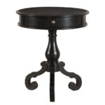 engaging black round pedestal end table tables unfinished distressed accent wood oak small large bedside tall antique appealing diy full size chairs calgary rectangular mosaic 150x150