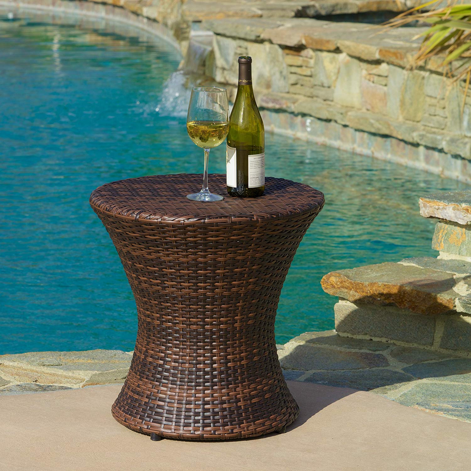 enjoyable ideas outdoor accent table just another wordpress site super cool lorenzo grey wicker garden tables clearance with storage aqua blue tiffany leadlight lamps unique patio