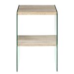 escher skye accent end table clear glass and wood light oak tables free shipping today patio furniture cushions clearance metal side with top ikea storage units black gold beach 150x150