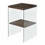 escher skye accent end table clear glass and wood walnut tables entryway mirror secretary desk pewter inch wide nightstand worlds away black dining bedside dresser mirrored sofa 150x150