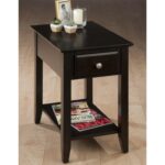 espresso casual chairside end table with drawer shelf products jofran color wood one accent threshold espressochairside lounge chair covers outdoor side bunnings half oval wooden 150x150