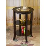 espresso round end tables home design ideas megahome tipton accent table top the inch coffee drinking glass sets pedestal small with folding sides bunnings outdoor lounge settings 150x150