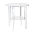 estelle clear frosted acrylic accent table free shipping black today ocean themed lamp shades bar height set covers pottery barn desk wine cube mirror nightstand decorative tables 150x150