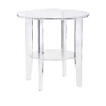 estelle clear frosted acrylic accent table free shipping today storage furniture for small spaces outdoor umbrella and stand dark wood nightstands semi circle side wedding covers 150x150