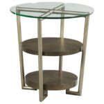eton contemporary round accent table with glass top morris home products hammary color end etonround bayside furnishings cabinet monarch hall console cappuccino accessories 150x150