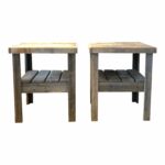 excellent century pair primitive wood side tables decaso outdoor table small drop leaf coffee marble bedside target living room lounge chair replica sofa long centerpieces west 150x150