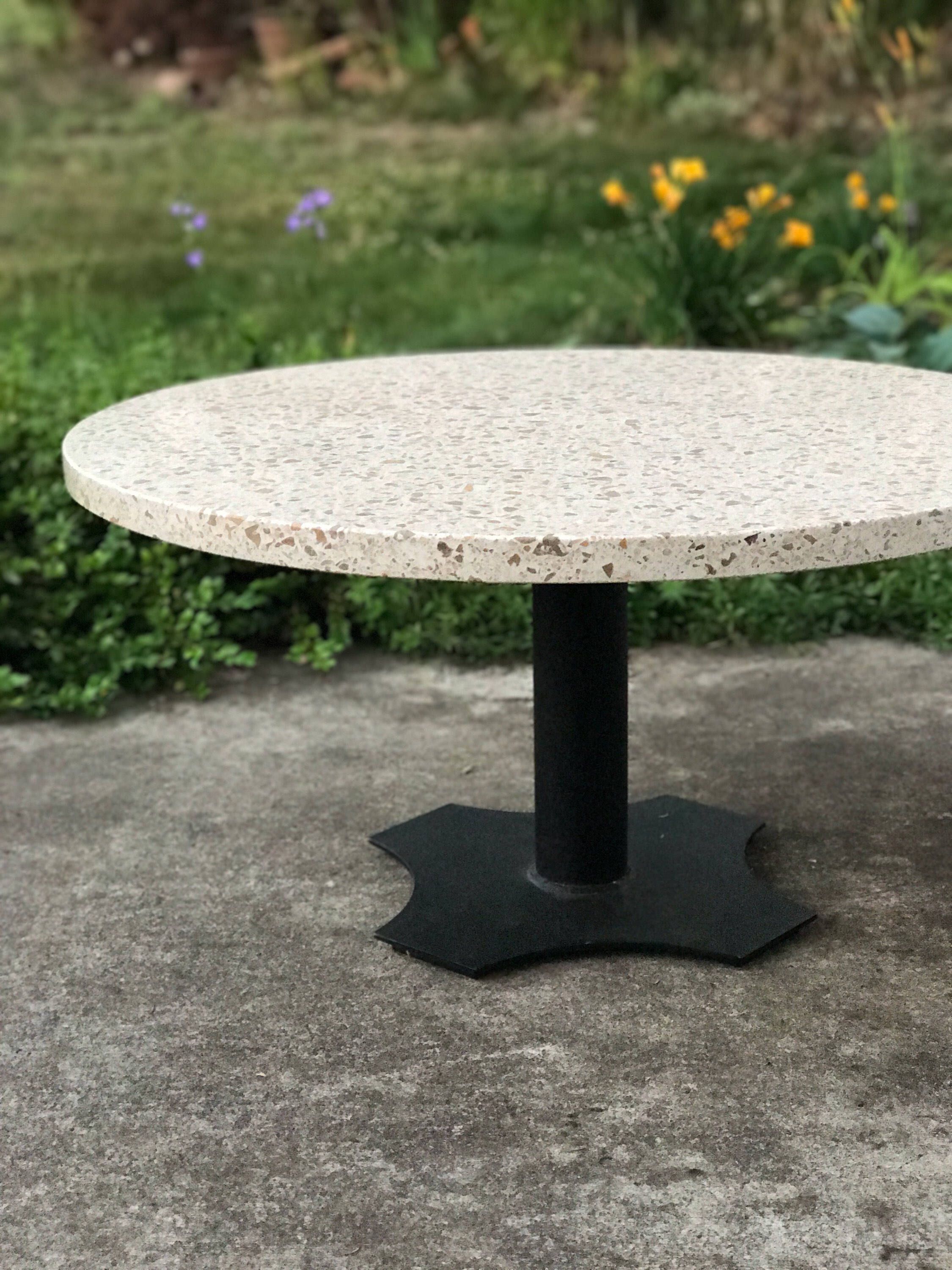 excited share the latest addition etsy vintage round accent table terrazo coffee mid century modern steel pedistal outdoor daybed cover kitchen diner farm style end tables glass