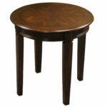 fairview game rooms round accent table chestnut finish kitchen dining wrought iron wine rack jcp shower curtains solid oak end with drawer home goods tables inch square tablecloth 150x150