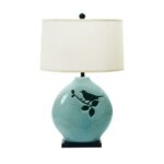 fangio lighting spa blue crackle with bird ceramic table lamp black base lamps accent sheesham bedside pottery barn end side drawer tiffany nautical bedroom drum shaped farmhouse 150x150