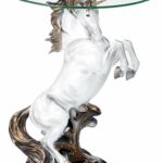 fantasy magical unicorn horse glass top accent table kitchen dining stump tall marble side versailles furniture brass indoor nautical ceiling lights unique end tables waterproof 150x150