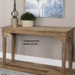 farmhouse rustic solid wood entry console sofa table foyer accent french country tables backyard patio set decorative boxes with lids west elm hamilton leather ethan allen white 150x150