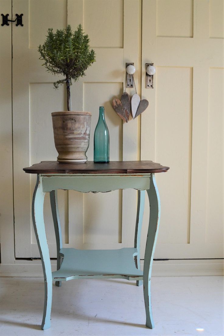 farmhouse style end table chalk paint distressed pale green finish accent night mid century free shipping sharonmforthehome etsy plastic nic tables stackable target ikea clothes