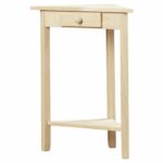 features solid parawood construction corner accent table unfinished surface shape triangle design top finish wood base material uttermost side safavieh acker coffee ginger jar 150x150