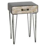 felton grey wood metal accent table with drawer free shipping drawers today home and decor square marble dining hall west elm henry sofa reviews console mirror set butler end 150x150