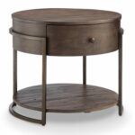 first fulton rustic dark whiskey reclaimed wood round accent tables table hover zoom display coffee ikea carolina furniture marble top pedestal black side lamps and pottery barn 150x150