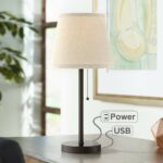 flesner bronze high accent table lamp with usb port brushed steel heat resistant cloth small storage chest drawers reclaimed wood coffee silver floor mirror turquoise dresser 150x150
