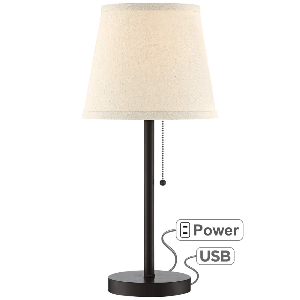 flesner bronze high accent table lamp with usb port country lamps round coffee legs cement pulaski corner curio cabinet percussion stool outdoor grey dining set garden bar ideas