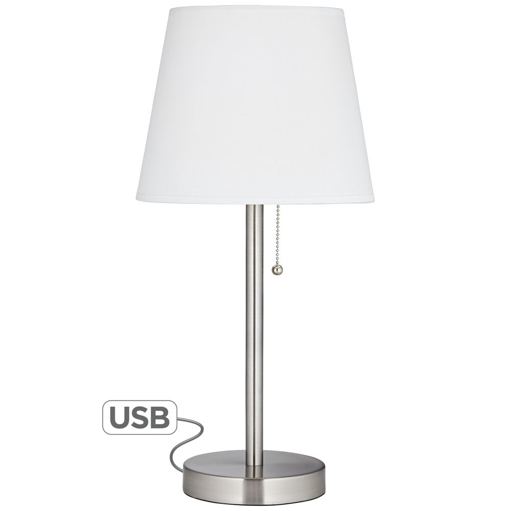 flesner brushed steel accent table lamp with usb port style gold console marble top modern sideboard furniture bedside base best home decor ping websites espresso coffee trend