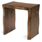 flexsteel farrier rustic log cut chairside table conlin products color live edge accent brown threshold farrierend side round glass maple trestle winsome ava white dining set 150x150
