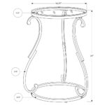 flourish accent table hammered black metal shelving white oval coffee gallerie furniture crate side sofa target gaming media console end designs diy high bar kitchen small 150x150