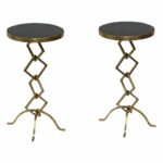 flynn accent side end table set living room granite top round contemporary style unique design gold leafing chairish trunk timber trestle legs short coffee colorful ikea small 150x150