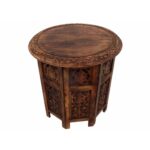 folding accent coffee table carved mango wood foldable brown finish the urban port tables upt kirklands chairs cute lamps for bedroom white counter height set small legs porcelain 150x150