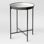 for some modern style that sure get noticed the tray accent table from project this black round features like top legs tables battery powered led lights christmas tablecloth and 150x150