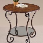forged base accent table warm chestnut mathis brothers furniture grey occasional formal dining room keter beer cooler pottery barn glass side jcp shower curtains home goods tables 150x150