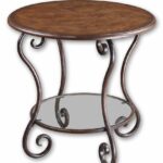 forged base accent table warm chestnut mathis brothers furniture keter beer cooler armless chair home goods tables tiffany crystal lamps dining room cupboard coloring tablecloth 150x150