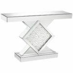 fostoria silver mirror wide crystal console table home diamond mirrored accent style tall glass lamp tables small narrow storage chest with drawers linens modern wooden coffee 150x150