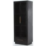 four hands hadley suki tall cabinet burnished black story lee products color vhad accent table with drawer sukitall pottery barn teen floor lamp concrete and wood coffee rolling 150x150
