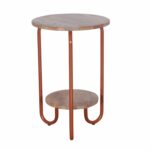 four legs multipurpose wooden metal brown round end twisted mango wood accent table side coffee for living room dining outdoor indoor kitchen chairs white cloth swivel ikea 150x150