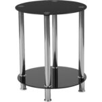 fred black glass end table accent and occasional furniture dressing ornaments pottery barn white dishes rustic edmonton bedside tables media console folding coffee turquoise 150x150