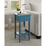 french country khloe accent table blue finish from convenience cnc resize aqua treasure trove end brown wicker bright colored coffee inch nightstand white chair round outdoor 150x150