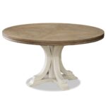 french modern white wood pedestal round dining table zin home accent height gray coffee tall bistro set patio west elm small poolside tables blues clues notebook kitchen chair 150x150