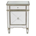 furniture beautiful silver nightstand for contemporary modern table small mirrored dresser and side with drawer tall narrow bedside natural wood cream colored gold accent cabinet 150x150
