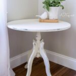 furniture ikea long side table probably perfect real small round antique accent painted annie sloans old white chalk also with alluring farmhouse cherry cool ture bar top kitchen 150x150