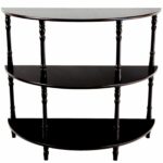 furniture mesmerizing half moon accent table with elegant looks stunning impressive double shelf black awesome console entryway and curved kitchen narrow demilune tables white 150x150