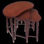 furniture mini scandinavian nest tables decorative kidney shaped nesting table fabulous end rosewood tops and tapered legs with brass caps danish modern side home decoration 150x150