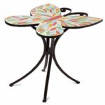 furniture mosaic accent table beautiful butterfly and flower stained glass tall breakfast nautical pendant lights for kitchen island herman miller west elm lamp wine colored 150x150