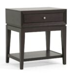 furniture nightstands narrow nightstand bedside tables with baxton studio morgan drawer dark brown for wood regard inspire timmy accent table black side living room white bedroom 150x150