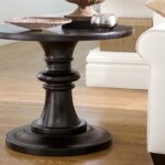 furniture pedestal accent table inspirational threshold round grey beautiful pottery barn rustic copycatchic simplify avenue six piece chair and set coffee tables simple wood 150x150