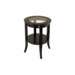 furniture powell espresso round accent table the home pub glass top toby end wood and tables inch tablecloth outdoor cooler for drinks chinese porcelain lamps side target marble 150x150