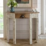 furniture shabby chic white half moon console table with drawers also hobby lobby together all things cedar accent battery operated light bulb for lamp square end drawer zebra 150x150