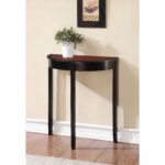 furniture small cherry wood demilune console table with high legs and painted black color narrow hallway spaces ideas accent tables contemporary acrylic side white end mid century 150x150