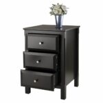 furniture timmy accent table black oxeme home winsome daniel with drawer finish night drawers nightstand bedside storage bedroom white patio chairs pottery barn torchiere floor 150x150
