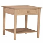 furniture unfinished accent table awesome mckenzie international concepts storage end round modern side lamp reclaimed wood chairs cherry drop leaf for small spaces coffee and 150x150
