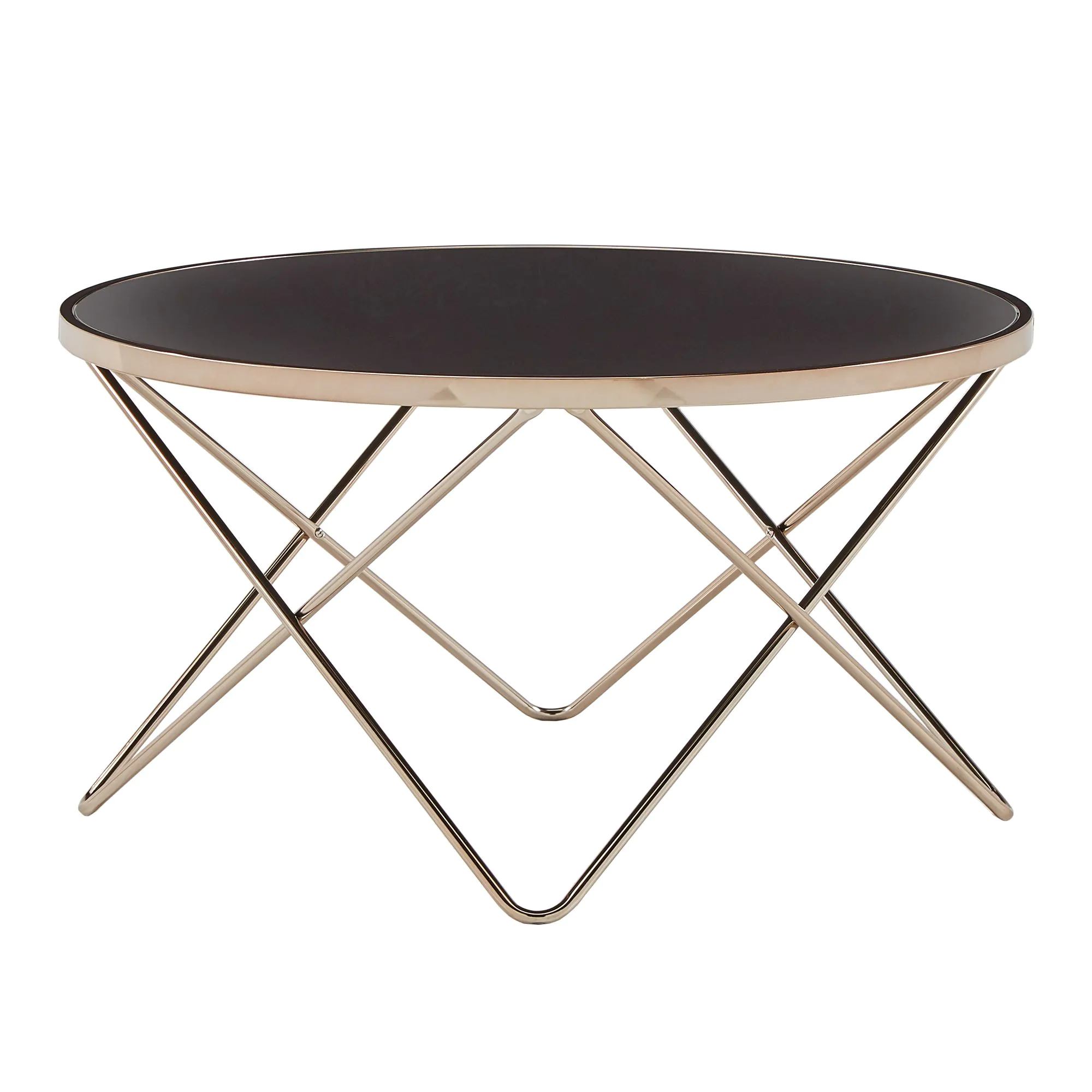 gabe champagne gold finish hairpin leg accent tables with black glass top inspire bold room essentials table free shipping today knotty pine bookcase marble brass side metal