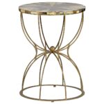 gabrielle hollywood regency hourglass brass horn side end table product tables accent kathy kuo home faux marble ikea thin small nightstands for bedroom sheesham dining folding 150x150